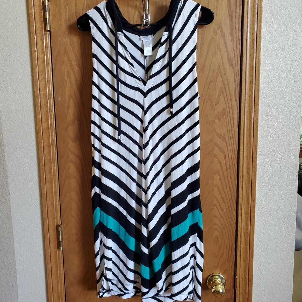 Dotti Swimsuit Bikini Cover Up- Black, White, and Teal